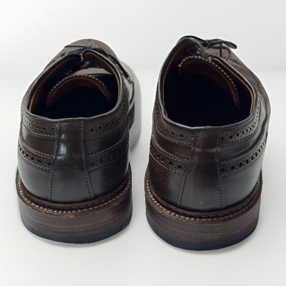Alden Men’s Longwing Blucher Brogues in Brown Leather, Size 9 B/D (Model 97894) - Picture 4 of 8